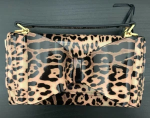 Betsey Johnson Slg Bow Crossbody Bag Cheetah Leopard Handbag Purse - Picture 1 of 7