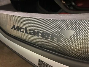 2x McLaren Carbon Tub Door Sill Logo Vinyl Sticker Decal MP4-12C 650s 675LT - Picture 1 of 13