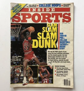 Inside Sports Magazine Oktober 1989 MICHAEL JORDAN Slam Dunk Wettbewerb Wilkins - Bild 1 von 12
