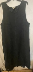 Vintage Original TY wear Dark Green velvet dress Size Large - Picture 1 of 5