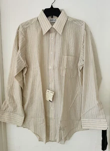 Nueva con etiquetas Camisa de Vestir Vintage B. Altman de la Quinta Avenida a Rayas 16 32-33 Hecha en EE. UU. - Imagen 1 de 4