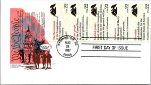 FDC 1987 SC #2359a Farnam Cachet - Washington DC - Strip Of 5 - J17768 - Picture 1 of 2