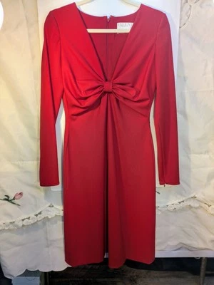 Valentino Techno Couture Red Hot Sexy Bow Front Dress EU 42 or US 12 RTL $1500  - Image 1 of 4