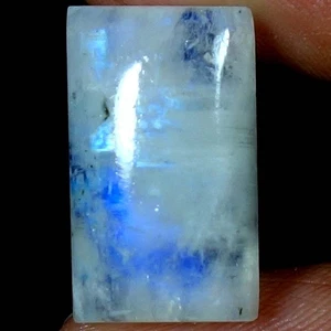 100 % natürlicher Mondstein schwarzer Turmalin Kissen Cab Edelstein 15,45 kt 12 x 20 x 06 mm - Bild 1 von 3