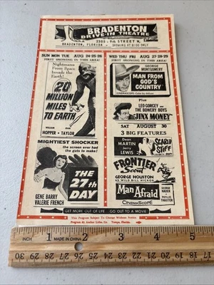 VTG Bradenton FL Outdoor Theatre Program: Dean Martin Jerry Lewis Scared Stiff - Image 1 of 3