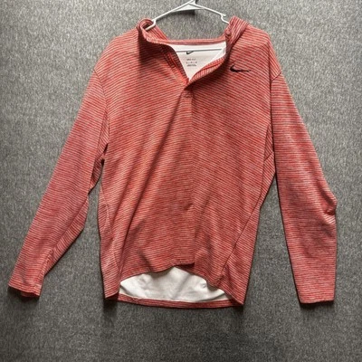 Pullover Nike dorado con cremallera Dri Fit rayas rojas Foto 1 de 4