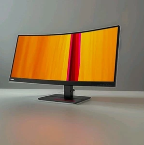 New Lenovo ThinkVision T34W-20 34" Curved Ultrawide Professional Monitor - Picture 1 of 6