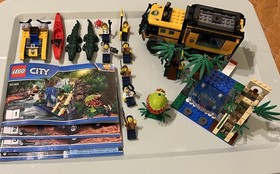 LEGO City 60160 Jungle Mobile Lab Plus 60157 Jungle Starter Kit Both Complete 