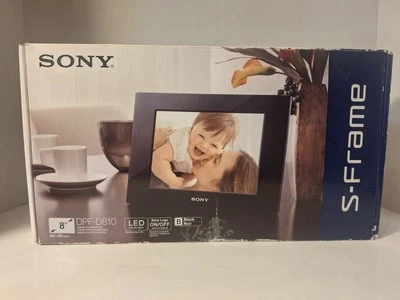Sony S-Frame DPF-D810 8" Digital Picture Photo Frame Black Used - Image 1 of 4