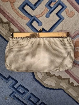 Whiting Davis сетки винтажный клатч сумочка сумка модель 2906 1930-х/40-х белый жемчуг - Изображение 1 из 4