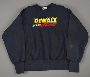 Sudadera Grande Dewalt Tools Racing Nascar Lee Grano Cruzado Cuello Redondo Años 90 De Colección - Imagen 1 de 6