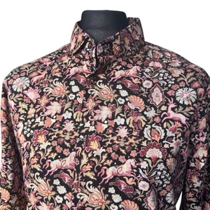 TED BAKER Shirt Mens Size 6 Fits as 2XL (46") Long Sleeve Floral Print - Picture 1 of 12