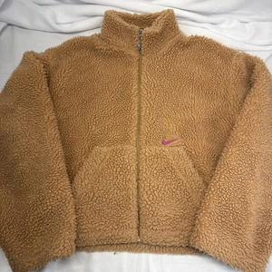 Nike Sportswear Swoosh giacca in pile sherpa da donna taglia media CU6639 rosa marrone - Foto 1 di 13