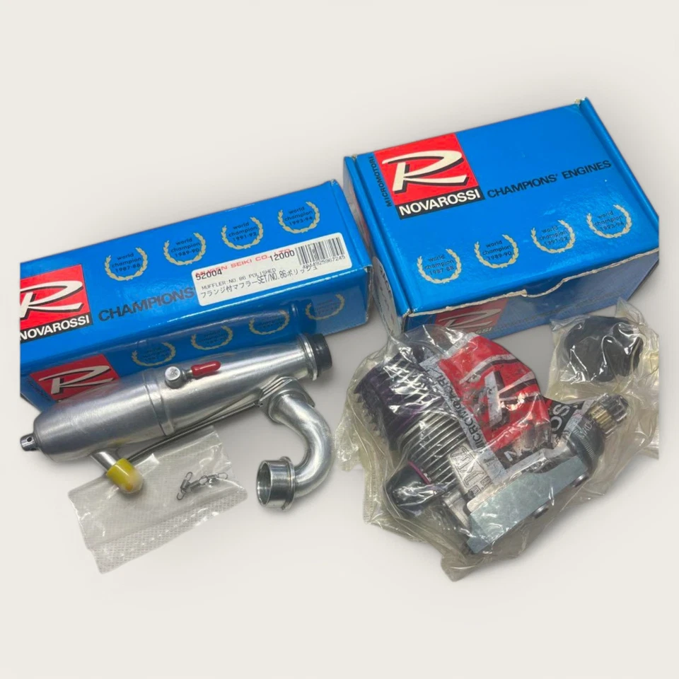 Novarossi Rx-21R 3.5cc Racing Engine Set with Muffler & Turbo Plugs, Used - Image 1 of 4