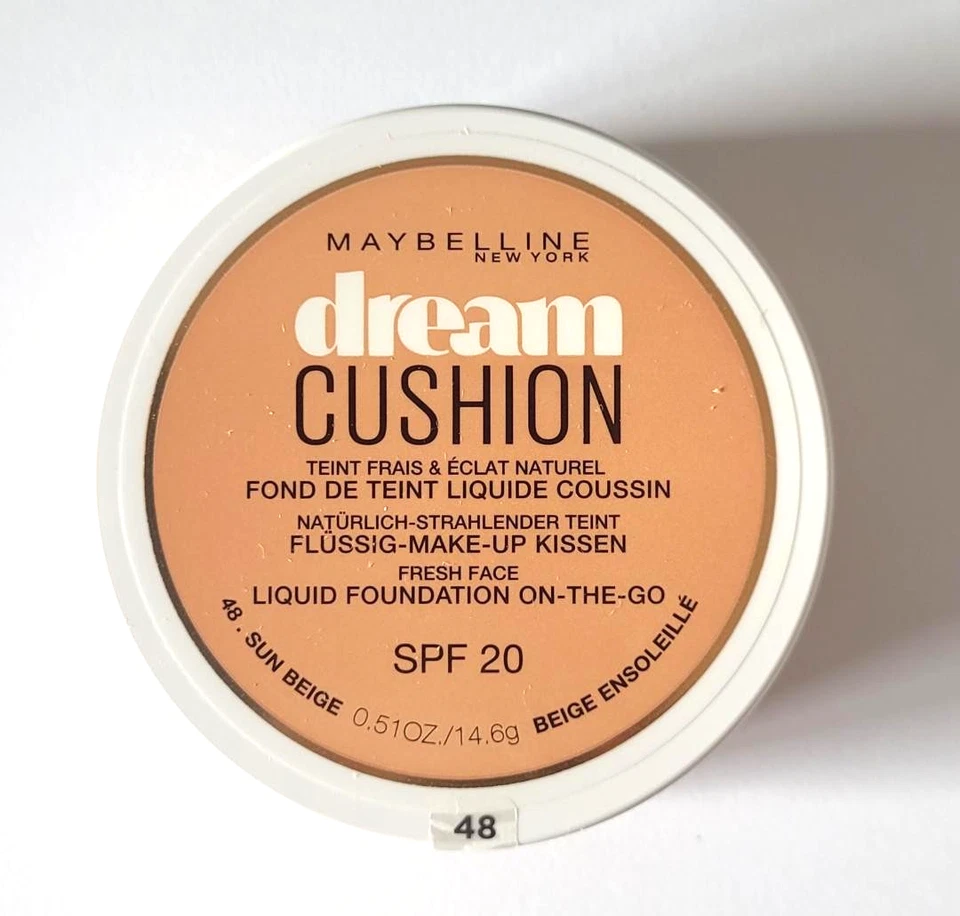 Maybelline New York Dream Cushion Fond de Teint Liquide avec FPS 20 - 48 Sun Beige