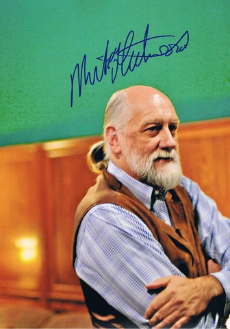 Mick Fleetwood 1947- genuine autograph photo 8"x12" signed In Person Cover