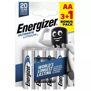 4 x Energizer AA ULTIMATE Lithium Batteries 1.5v LR6 L91 Digital Camera 2048 exp - Picture 1 of 10