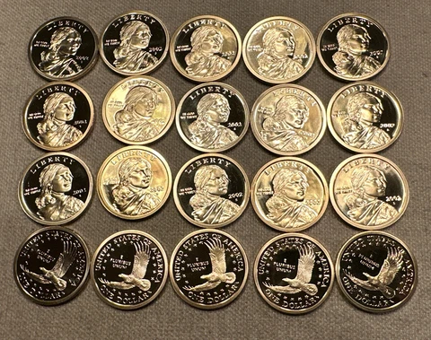 2002 S Proof Sacagawea Native American Dollar 20pc Roll Cover