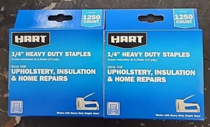HART 1/4-Inch | 6mm HEAVY-DUTY STAPLES 2500 ct. Works with Heavy Duty Staplers - Picture 1 of 3