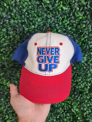 Gorra de lucha libre WWE John Cena U Can’t See Me Never Give Up Y2K WWF roja azul Foto 1 de 4