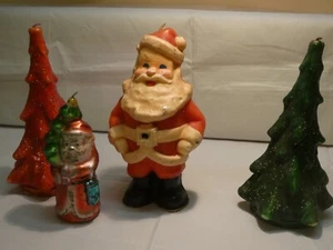 3 Gurley Candles: Santa & 2 Christmas Trees - Picture 1 of 6