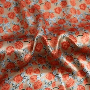 1 Yard Retro Shirt Fabric Satin Soft Lining - Picture 1 of 12