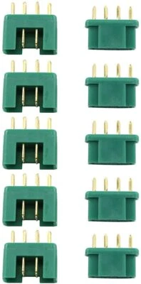 5 Paare MPX Stecker Männlich-Weiblich für RC Lipo Akkus - Hochwertig Grün - Bild 1 von 4