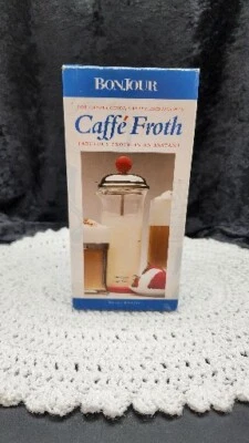 BonJour Caffe' Froth 16oz Manual Milk Frother Clear  - Image 1 of 4