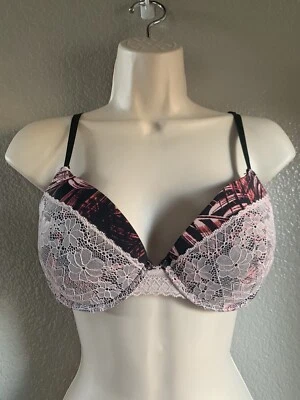 Sujetador de encaje con aros acolchado material para mujer niña, 34C Foto 1 de 4