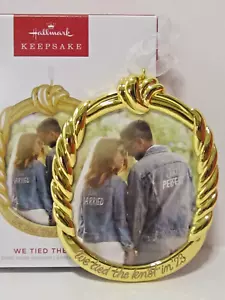 NEW Hallmark Metal Ornament 2023 We Tied the Knot! Photo Holder B34 - Picture 1 of 4