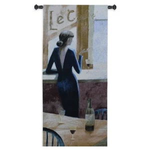 Foto de tapiz de pared romántico de café Le Café hermosa mujer - Imagen 1 de 1