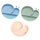 Cartoon Snail Silicone Baby Divided Plate Toddler Eating Training Dish Pan