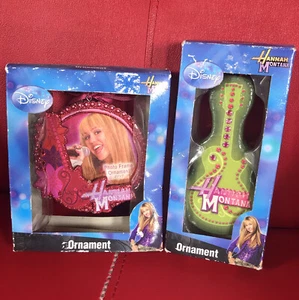 Hannah Montana Vintage Disney Tree Ornaments 2 total! Rare red & green - Picture 1 of 5