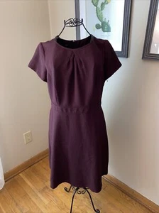 Vestido para mujer Talbots Petite borgoña manga corta - EXCELENTE ESTADO - Imagen 1 de 7