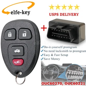 Replacement Remote Key Fob for Chevy Impala Buick Lucerne 4Btn OUC60270 15912859 - Picture 1 of 11