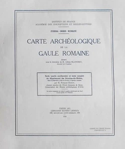 Carte ARCHÉOLOGIQUE SUD à l'Époque ROMAINE Arles Marseille Aix par BLANCHET 1936 - Picture 1 of 12
