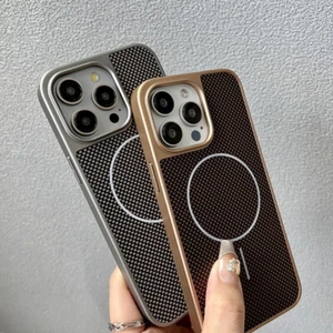 Funda Magnética para iPhone 16 15 14 13 12 11 Pro Max Fibra de Carbono a Prueba de Golpes - Imagen 1 de 15