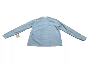Eddie Bauer Womens Blue Fleece 1/4 Zip Long Sleeve High Neck Pullover Size M - Picture 1 of 2
