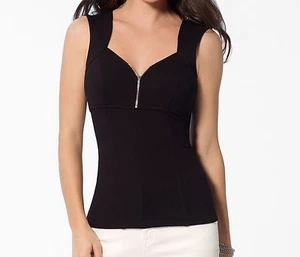 Nuevo con etiquetas Sexy CACHE Cremallera Corsé Vestido Club Fiesta Top Negro - M 6-8 - Imagen 1 de 3