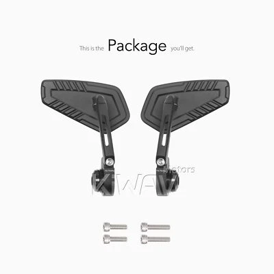 Espejo retrovisor de extremo de barra delgada BLADE negro para Triumph Bonneville 18-up Speed Triple RS Foto 1 de 4