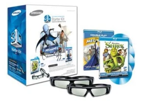 Kit de inicio de gafas 3D Samsung SSG-3100GB 3D Shrek 1-4 Megamind Collection ~ Nuevo - Imagen 1 de 3