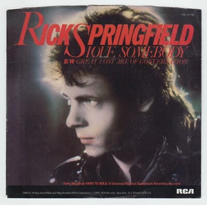 Rick Springfield 7"+ Pic Sleeve "Love Somebody" RCA (PB 13738) Near Mint - Picture 1 of 4