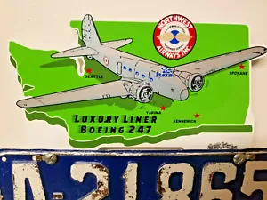 Boeing 247 Kennzeichenhalter Northwest Airways Washington State 1930er - Picture 1 of 6
