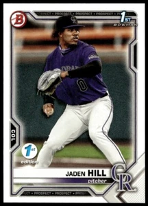 2021 Bowman Draft 1st Edition #BD-142 Jaden Hill NM/MT - Picture 1 of 2