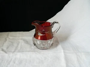 Kings Crown OMN XLCR., Excelsior. creamer clear ruby stain fern & Berry - Picture 1 of 11