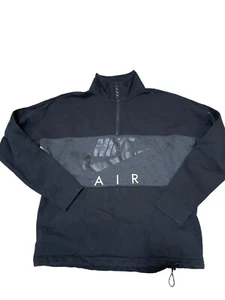 Nike AV3019-010 Air 1/2 Cremallera Polar Pullover Sudadera Negro Gris Para hombres Talla Grande - Imagen 1 de 6