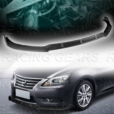 KIT CARROCERÍA PARACHOQUES DELANTERO ESTILO CARBONO LABIO DIVISOR ALERÓN PARA NISSAN SENTRA 13-15 Foto 1 de 4