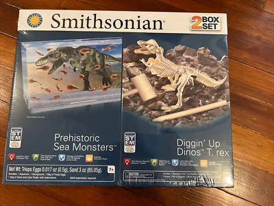 Kits de ciencia Smithsonian paquete de 2 - Diggin' Up Dino T. Rex/monstruos marinos prehistóricos Foto 1 de 3