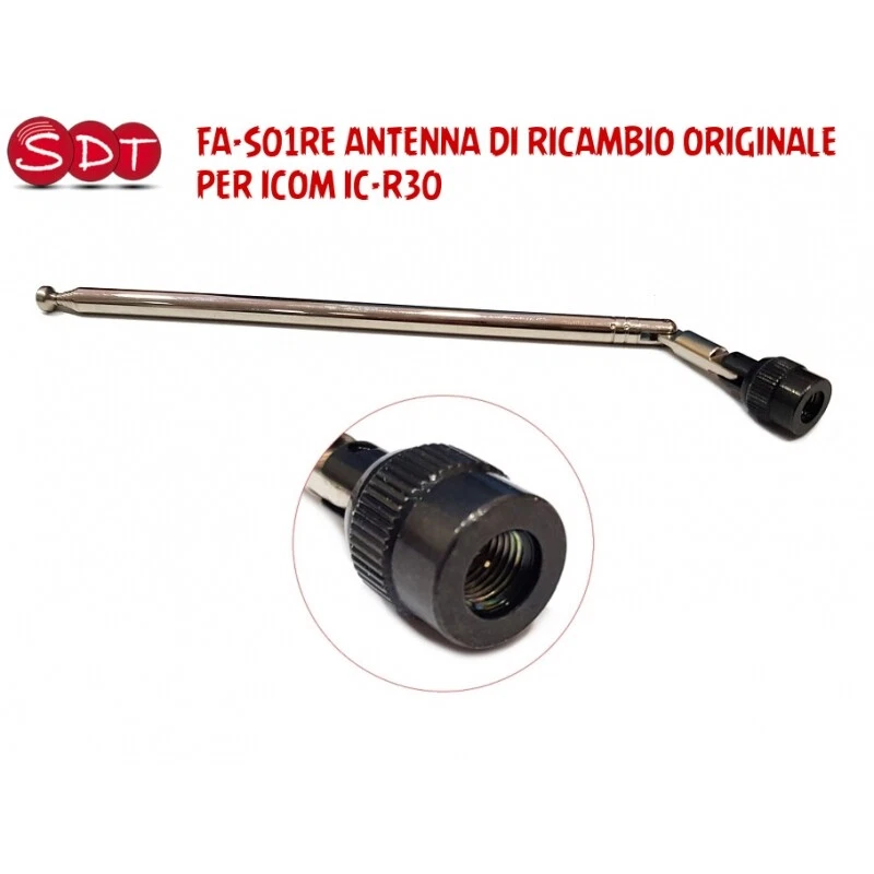 ICOM FA-S01RE ANTENNA "ORIGINALE" DI RICAMBIO PER  IC-R30 - Imagen 1 de 3