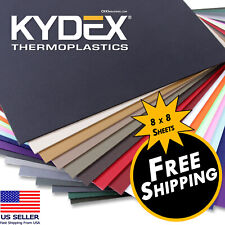 KYDEX® Sheet - Color Collection - (8in x 8in)(.060, .080, .093 & .125 Thickness)